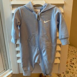 Nike zip up baby hooded romper